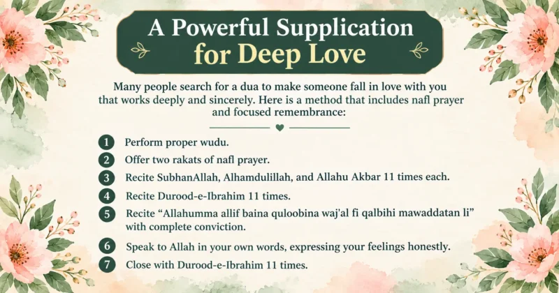 dua to make someone fall in love with you